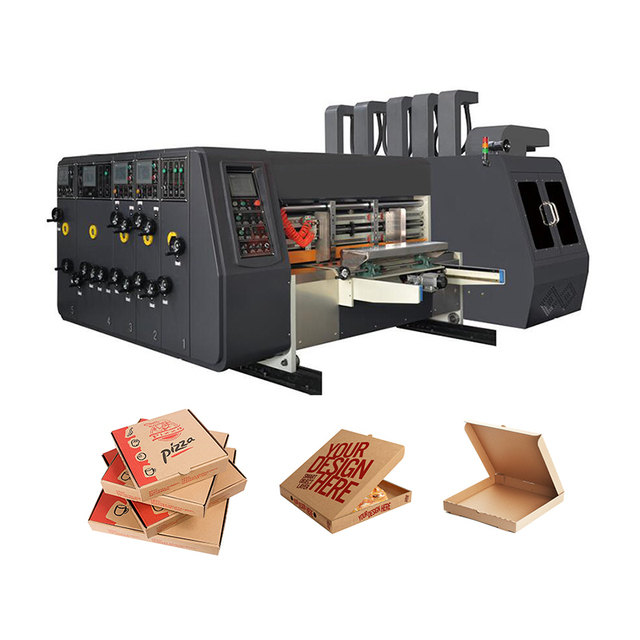 Fully Automatic Corrugated Cardboard Carton Printing Multi Color Die Cutting Machine Milk Pizza Carton Boxes Making Machine
