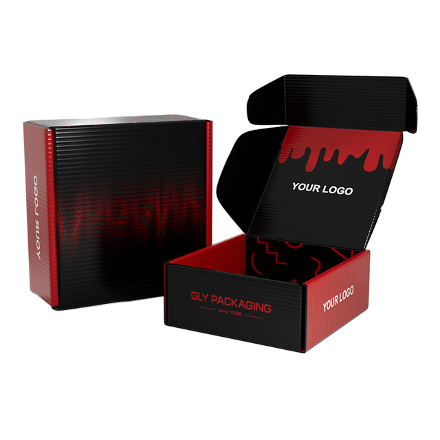 High-end Black Trendy Heavy-Duty Rigid Electronic Consumer Corrugated Packaging Boxes Embossing Recycled Materials Sponge Lining