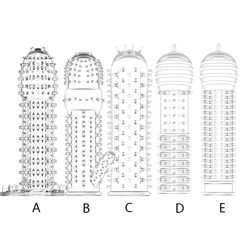 고탄력 재사용 페니스 슬리브 크리스탈 콘돔 지연 사정 섹스 토이 남성용 친밀한 제품
