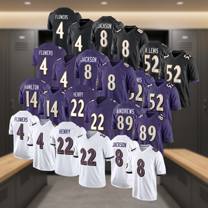 Maillots de football américain de haute qualité pour hommes et femmes, à séchage rapide, 100 % polyester, brodés en 3D, personnalisables, avec logo cousu, pour l'été - Product Image 3
