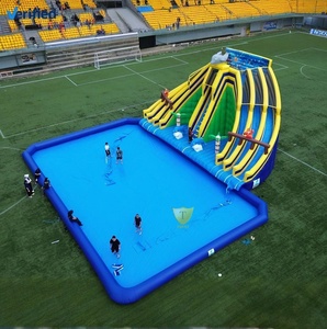 Bâche PVC Premium 0,9 mm <span class=keywords><strong>pour</strong></span> Aire de Jeux Aquatiques Multi-Toboggans, Projet de Divertissement Aquatique, Fournisseur d'Usine, Équipement de Jeux d'Eau, Piscine Gonflable - Product Image 1