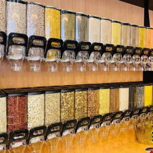 Contenedor de Frutos Secos para Tiendas de Alimentos, Dispensador Comercial de Alimentos, Contenedores de Acrílico Transparente para Alimentos a Granel, <span class=keywords><strong>Estante</strong></span> Resistente con Sistema de Alimentación por Gravedad - Product Image 1
