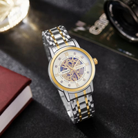 Montre-bracelet mécanique de luxe pour homme, cadran en verre, bracelet de 20 mm, étanche, lumineuse, en acier inoxydable, automatique, tendance
