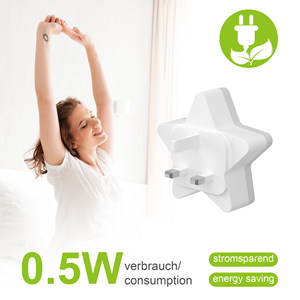 Energy Saving 0.5W Star Night <b>Light</b> ABS <b>Plug</b> <b>In</b> LED Lamp with <b>Light</b> <b>Sensor</b> for Bedroom Hallway Nursery Wholesale - Product Image 6