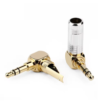 Adaptateur de prise audio 3,5 mm 3 pôles à angle droit de 90 degrés, adaptateur de raccordement pour écouteurs, borne de casque, connecteur plaqué or à souder