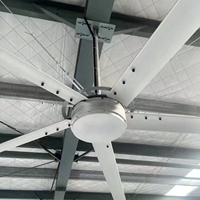 Ventilateur de plafond industriel HVLS de 6,1 m (20 pieds) avec moteur PMSM de 1200 W, économie d'énergie, pour entrepôt et usine