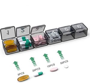 Caja mensual con organizador de pastillas para 31 píldoras, para 2 tomas diarias (AM y PM), diseño arcoíris - Product Image 4
