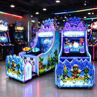 Mesin Game Arcade Tembak-tembakan Air Dua Pemain, Koin, Anak-anak, Hiburan Dalam Ruangan, Tema Zombie, Komersial