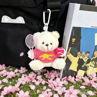 Jolies breloques et pendentifs en peluche sur le thème du tennis, jouets en peluche, ornements de sac et porte-clés