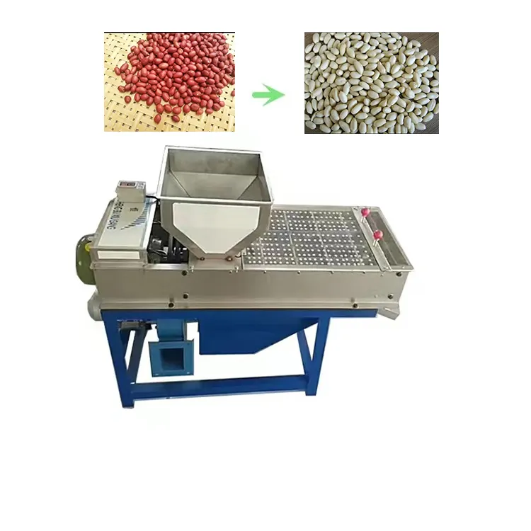 Üst satış iyi performans fıstık kırmızı cilt soyucu fıstık soyma makinesi kuru üretim hattı süpermarket için