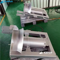 Pompe de recirculation submersible en acier inoxydable pour boues 4kW 6 pôles 380V, capable de gérer les boues activées à haute teneur en solides et de recycler les boues mélangées