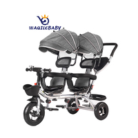 WQL usine de Chine tricycle double pour bébés/tricycle double siège pour enfants/tricycle deux sièges pour bébés vente en gros