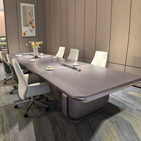 Table de conférence série Lingyu 4800x1400x765 LY-21-22, mobilier de bureau moderne, OEM/ODM, dimensions, couleur et logo personnalisables