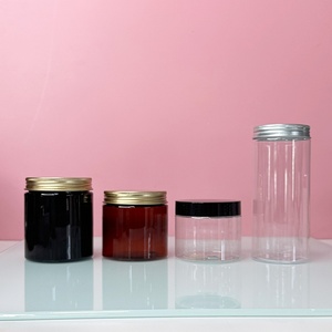 100g 200g 300g 400g Transparent PET <b>Plastic</b> <b>Jars</b> Manufacture with Silver/Gold/Rose Golden Aluminum Lid for Cream or Food - Product Image 6