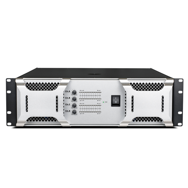 New Popular Design 1300W 8ohm 3U 4 Channels High Powerful Amplifiers Bass Speaker Outdoor System Power Amplifier