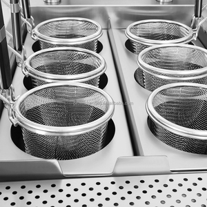 Cuiseur à pâtes et bouilloire à nouilles commercial CE à levage automatique, 6 paniers, en acier inoxydable, haute puissance, avec panneau <span class=keywords><strong>de</strong></span> commande intelligent et indépendant - Product Image 3