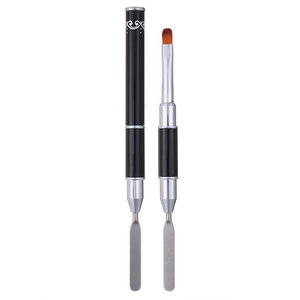 Cepillo de uñas de doble propósito con empujador de piel muerta, lápiz de fototerapia, lápiz de grabado, lápiz de tallado, cepillo de cristal y características para la eliminación de pegamento - Product Image 1