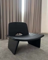 Fauteuil Minimaliste Italien en Bois Massif Pur, Chaise de Loisirs pour Hôtel, Chaise Longue Individuelle pour Salon et Balcon, Nouveau Modèle