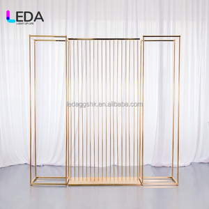LEDA Factory Direct Wedding Decoration Shiny Gold Flower <b>Stand</b> Wedding <b>Backdrop</b> Stage Decoration for Wedding & Event Decor - Product Image 1