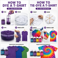 TIMESRUI 30ml fibre réactive colorant poudre résistant au lavage et non toxique bricolage tie-dye kit pour t-shirts, écharpes, tissu