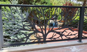 Panneaux de clôture décoratifs pour petit jardin Écran en métal Clôture d'intimité en béton traité thermiquement en aluminium Lumière de <span class=keywords><strong>bordure</strong></span> modélisée en 3D - Product Image 3