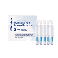 Ampoule de sérum à l'acide hyaluronique 3% en marque blanche, hydratation intense, anti-âge, réparation, pour une peau éclatante