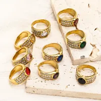 Bague tendance en acier inoxydable doré, large et épaisse, entièrement pavée de zircons transparents étincelants, idéale pour le quotidien et les occasions festives