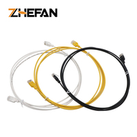 Kabel Patch Ethernet ZHEFAN Cat6 Cat6a Tanpa Pelindung 28AWG 30AWG Tembaga Murni LSZH Tipis RJ45 Kabel Patch LAN Ethernet
