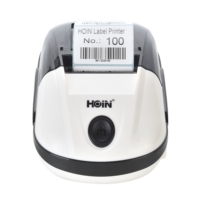 Hoin mini 2 pouces imprimante thermique d'étiquettes de codes à barres portable mini imprimante thermique pour bijoux étiquette de prix alimentaire