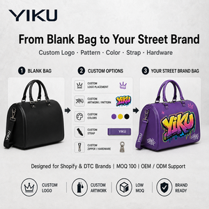 YIKU Custom logo OEM ODM Multi Graffiti Bags <strong>Lady</strong> PU <strong>Leather</strong> <strong>Handbag</strong> Designer <strong>Handbags</strong> Factory Purse <strong>Handbags</strong> for Women - Product Image 5