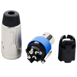 מתכת 4 סיכות זכר נקבה speakon plug מחבר עבור תותח רמקול חוט - Product Image 3