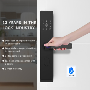 <span class=keywords><strong>Serrature</strong></span> Intelligenti Tuya per Porta d'Ingresso, Serratura per Porte in Alluminio, <span class=keywords><strong>Cilindro</strong></span> Nero Ttlock, Campanello, Maniglia Impermeabile, Serratura Intelligente con Tenone - Product Image 2
