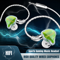 Earphone Balanced Armature Super Linear Driver, Kabel Lepas Pasang 3.5mm IEM Plug, Suara HiFi Imersif, Earphone Musik Berkabel