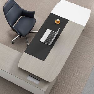 Elegante Mesa de Oficina con Gabinete Lateral y Cableado Oculto, Mesa de Oficina de Lujo para Liderazgo y Cuartel General - Product Image 2