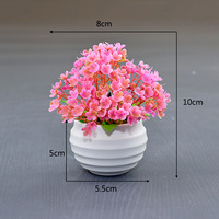 Trendy kunstplant in pot, mini bonsai groene plant, decoratie voor thuis, kunststof bloempot ornament