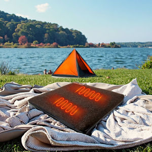 Coussin électrique de gonflage automatique alimenté par batterie USB étanche pour coussin de siège chauffant pour pique-nique et chasse en plein air - Product Image 1