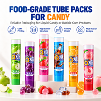 Tube souple laminé personnalisé de qualité alimentaire pour bonbons, conteneur en aluminium et plastique avec bouchon à vis, logo imprimé UV, 12,7-35 mm
