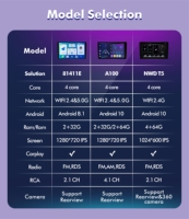 Radio de coche 2DIN con WiFi, pantalla táctil, GPS, estéreo multimedia, unidad principal Android para coche, compatible con cámara trasera 1080P