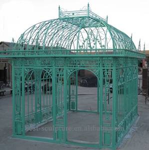 <span class=keywords><strong>Gazebo</strong></span> de <span class=keywords><strong>Metal</strong></span> Vintage Personalizado para Jardín Exterior, Invernadero Grande de Hierro Forjado en Venta - Product Image 6