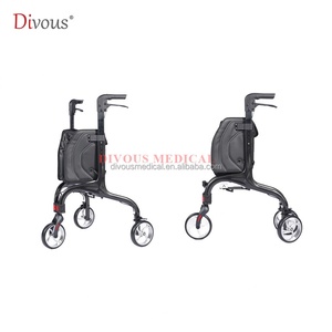 New Foldable Outdoor Lightweight Old People Adults Elderly Walking Folding Carbon Fiber <b>Walker</b> <b>Rollator</b> for Seniors - Product Image 5