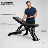 Banc de musculation réglable, banc de gym, équipement de gym commercial GC-5024-1