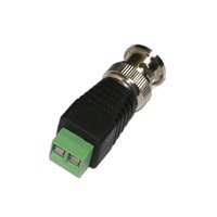 Adaptateur BNC mâle vers borne à vis verte 2 broches, connecteur vidéo coaxial pour caméras de sécurité analogiques AHD CVI TVI CVBS