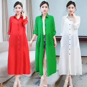 Cárdigans largos de verano para M-3XL, cárdigans con fajas, ropa de protección solar, Blusa de manga larga a la moda, camisas, Kimono negro, verde, rojo, cárdigan