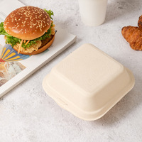 Vente directe d'usine, bols et assiettes en papier carrés écologiques et biodégradables pour un usage domestique, dîner, burger, emballage à emporter