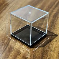 Mini vitrine en acrylique transparente, petite boîte de présentation en acrylique, protection anti-poussière pour figurines, objets de collection, bijoux