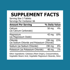 Comprimés d'électrolytes en gros avec supplément de chlorure pour soutenir l'énergie et favoriser une hydratation efficace - Product Image 2