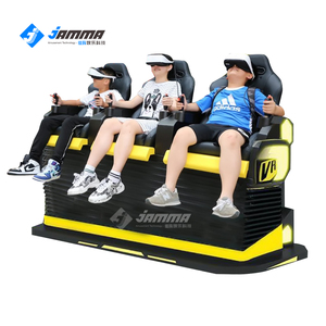 Selbst unterstützter münz betriebener 9D VR Cineme Simulator Arcade Game Machine <span class=keywords><strong>Motion</strong></span> Chair für 3 Spieler für den Einsatz im Indoor-Einkaufs zentrum - Product Image 1