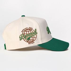 หมวกเบสบอลผ้าคอตตอนสำหรับผู้ชายหมวกแบบทูโทนสำหรับปักโลโก้แบบใหม่5แผง - Product Image 5