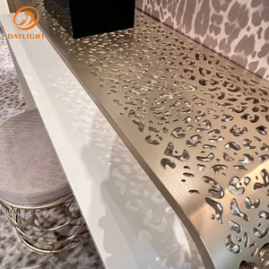 <span class=keywords><strong>Console</strong></span> moderne de luxe avec design de cascade incurvée intégré et finition texturée <span class=keywords><strong>exotique</strong></span>, mobilier haut de gamme pour entrée et hall d'hôtel - Product Image 2