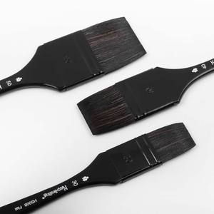 Pinceles Planos <span class=keywords><strong>para</strong></span> Pintura Artística, 4 Estilos, Pelo de Rata Gris Suave Mezclado con Pelo, <span class=keywords><strong>para</strong></span> Acuarela y Óleo - Product Image 5